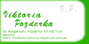 viktoria pozderka business card